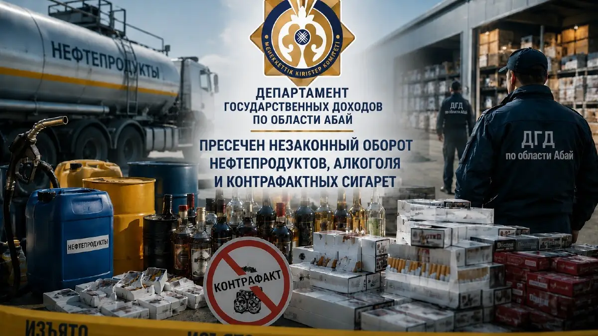 СОТРУДНИКИ ДЕПАРТАМЕНТА ГОСУДАРСТВЕННЫХ ДОХОДОВ ПО  ОБЛАСТИ АБАЙ НАНЕСЛИ УДАР ПО ТЕНЕВОМУ РЫНКУ: ПРЕСЕЧЁН КРУПНЫЙ НЕЛЕГАЛЬНЫЙ ОБОРОТ НЕФТЕПРОДУКТОВ И АЛКОГОЛЯ