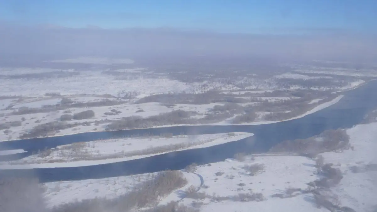 Проведено аэровизуальное обследование паводкоопасных участков